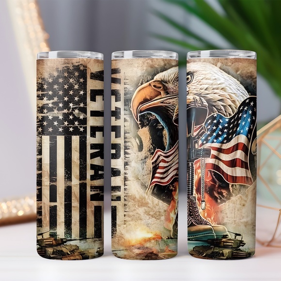 Other - 20 Oz Customizable Straight Tumbler with Sliding Lid and Clear Plastic Straw
